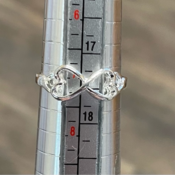 Silver Infinity Heart Ring - Picture 1 of 3